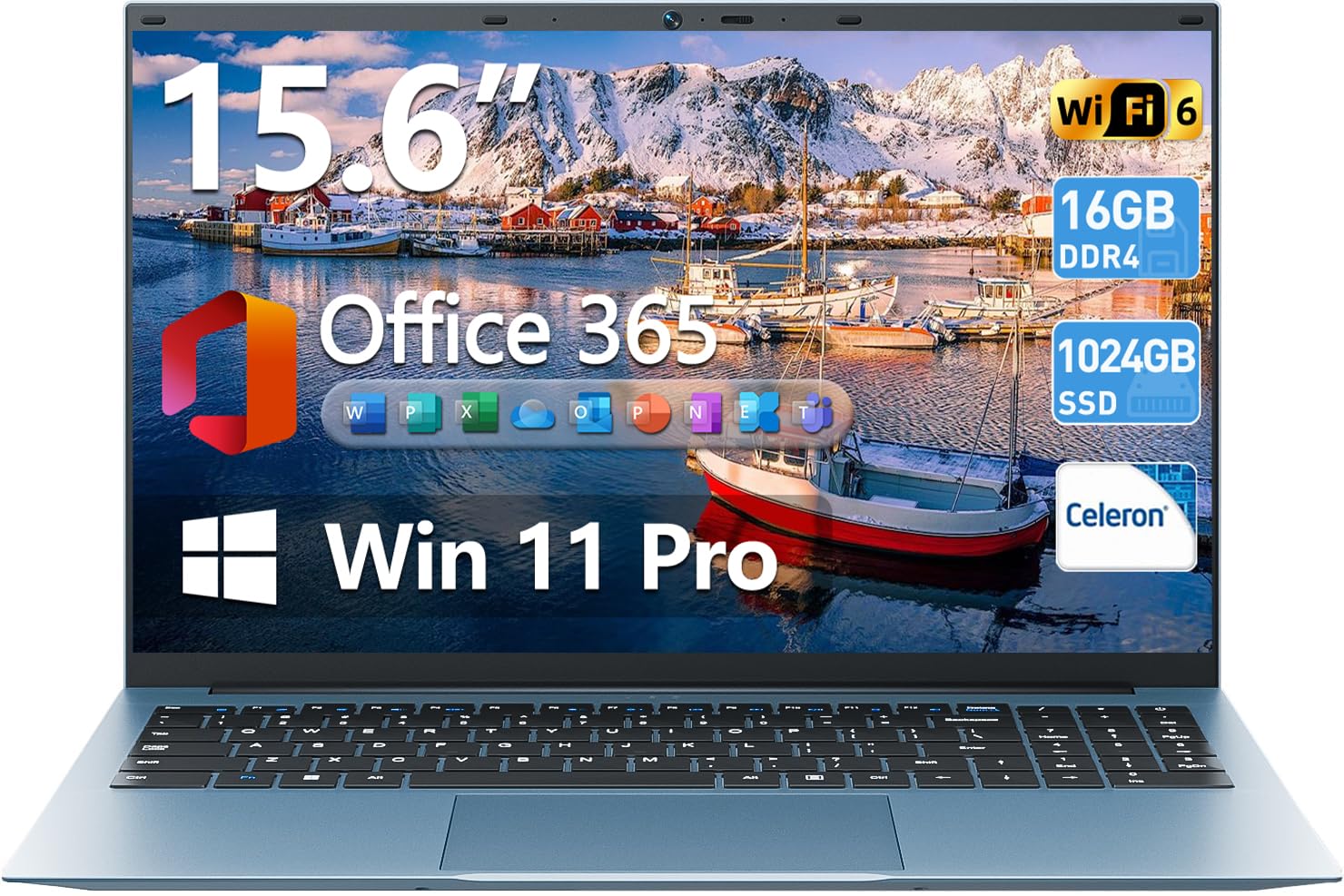 SGIN 15.6 Inch Laptops Computer with Office 365, Win 11 Laptop